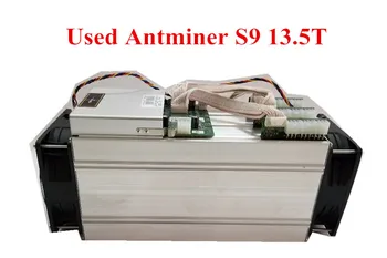 Naudoti AntMiner S9 13.5 T Bitcoin Miner Asic BTC BCH Miner Geriau Nei WhatsMiner M3-M10 T9+ Ebit E9 Avalon 921 841 V9 S7