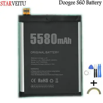 Baterija Originalą Doogee S60 & S60 lite Pakaitinis Akumuliatorius Li-polimero Bateria 5580mAh Išbandytas+Remonto įrankiai