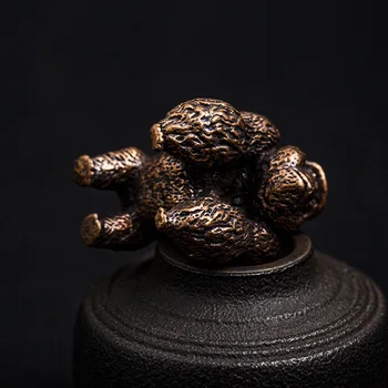 Naujas Bronzos Darbalaukio Ornamentas, Papuošimas Vaiskiai Raudona, Vario Gorila Arbatos Pet Dekoro Biuro Stalo Miniatiūrinės Figūrėlės Stiprumo Simbolis