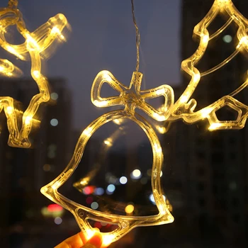 Led Kalėdų Šviesos Žibintai Mirksi Žiburiai String Žibintai Penkerių-Pažymėjo Žvaigždutė Bell Mergina Širdies Atostogų Apdaila Žibintai