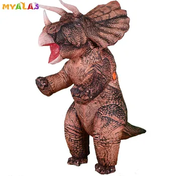 Pripučiami Dinozaurą T-REX Halloween Kostiumai Suaugusiems, Vaikams, Moterims, Vyrams Blowup Triceratopsas viso Kūno Karnavalas Cosplay Talismanas Šalis