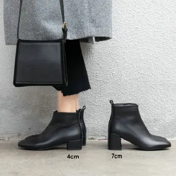 Sianie Tianie aukštos kokybės 2020 m. žiemą, pavasarį, baltos, juodos spalvos moteriški batai aikštėje stambusis aukštakulniai batai moterims, batų siurbliai
