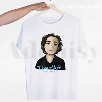 Timothee Chalamet 90-ųjų Derliaus Vyrams Marškinėliai O-kaklo Atsitiktinis Vasaros T-shirt Vyras Moteris Tees Viršūnės