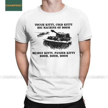 Vyriški T-Shirt Tiger Tank Lopšinė Vermachto Medvilnės Marškinėliai trumpomis Rankovėmis Šarvai Afrikos Marškinėliai Apvalios Apykaklės Drabužių Dovana