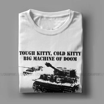 Vyriški T-Shirt Tiger Tank Lopšinė Vermachto Medvilnės Marškinėliai trumpomis Rankovėmis Šarvai Afrikos Marškinėliai Apvalios Apykaklės Drabužių Dovana