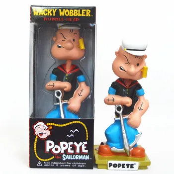 [Temila] 17cm Originalo langelyje Popeye, Sailor žmogus Trenktas nepastovi žmogus Bobble Head PVC Veiksmų Skaičius, Surinkimo lėlės modelio žaislas kūdikiui dovanų