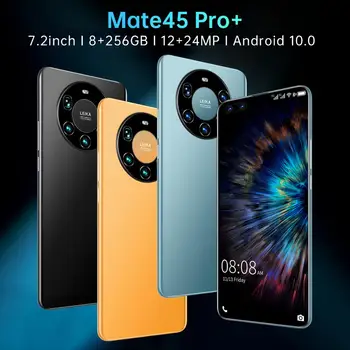 Pasaulinė Versija HUAWE Mate45 Pro+ Išmanųjį telefoną 7.2 Colių Full Screen Octa Core 5000mAh 8GB 256 GB 4G LTE 5G Tinklas Mobilusis Telefonas