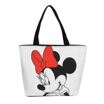 Disney mickey mouse canves petį krepšys animacinių filmų mergaitė berniukas rankinės