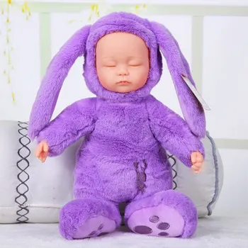 35CM Baby Doll Panda Atgimsta Lėlės Žaislas Vaikams Nuraminti Kartu Miegoti Mielas Vinilo Lėlės Pliušinis Žaislas Mergina Kūdikių Dovanų Kolekcija