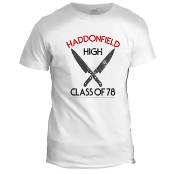 2019 m. Vasarą Vyrai Tee Marškinėliai Haddonfield Aukštos Įkvėpė Helovinas penktadienis 13 Siaubo Zombie Tėtis Tėvas Marškinėliai pagal Užsakymą Pagaminti T-shirt