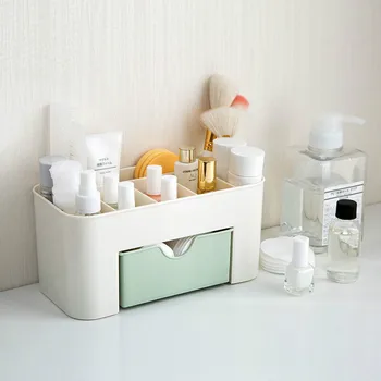 Kosmetika organizatorius plastiko kosmetikos dėžutė su mažų stalčių gavimo lange namų multi-purpose papuošalų dėžutės laikymo dėžutė