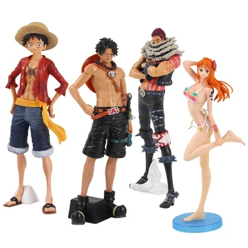 25-29cm Anime One Piece Portgas Ace maudymosi kostiumėlį nami Beždžionė D Luffy Charlotte Katakuri PVC Veiksmų Skaičius, Kolekcines, Modelis Žaislą dovanų