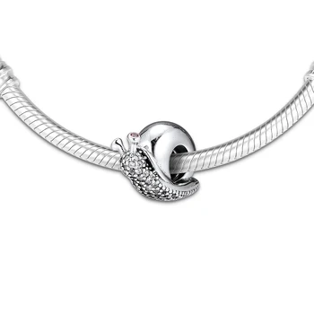 CKK 925 Sterling Silver Crystal Putojantis Sraigė Žavesio Karoliukai Tinka Pandora Pakabukai Apyrankės Moterims 