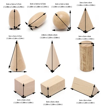 Mediniai Geometrinės Kietosios medžiagos, 3-D Formos Montessori Mokymo Ugdymo Matematikos Žaislai Išteklių Mokykla, Namai