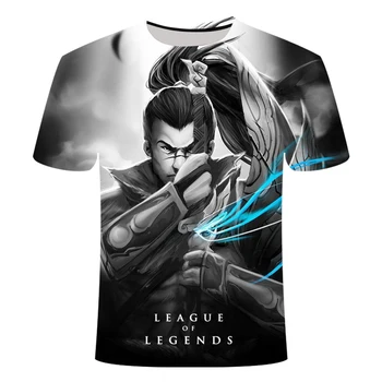 Žaidimas League of Legends 3D atspausdintas t-shirt yasuo zed leesin marškinėliai atsitiktinis marškinėlius trumpomis rankovėmis vasarą streetwear Dydis XXS-6XL
