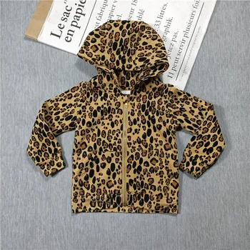 Pavasarį ir Vasarą 2020 naujų vaikinų ir merginų Leopard print t-shirt, suknelė, antblauzdžiai hoodie striukė