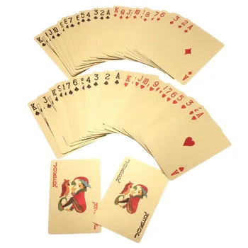 NAUJAS 24K Karatų Aukso Folijos Sidabrą, Pokerio Žaidimo Kortų Dovanų Kolekcija