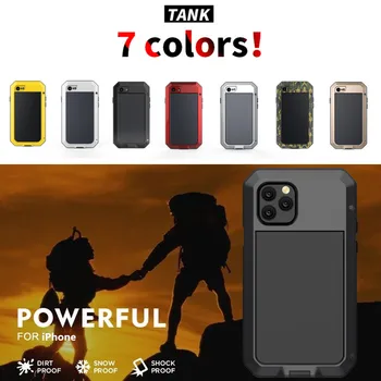 Sunkiųjų Metalų, Aliuminio, Telefono dėklas skirtas iPhone 12 11 Pro Max XR XS 6 6S 7 8 Plus X 5S SE 2020 Doom Šarvai atsparus smūgiams Padengti