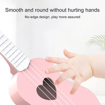 Vaikai Dovanų ABS Plastiko Modeliavimas Namų Dekoro Ukulėle Žaislas Ankstyvojo Ugdymo Muzikos Instrumentas Bamblys Baby Mini Nešiojamieji netoksiškas
