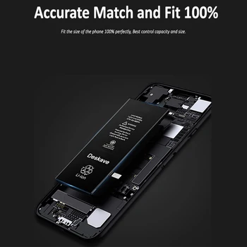Mobiliojo Telefono Bateriją, Skirta iPhone 6 6S Baterijos Pakeitimas Batterie Nekilnojamojo Didelė Talpa 2200mAh Vidaus Bateria 