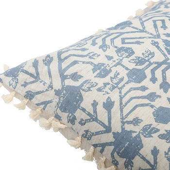 Spausdinti Pagalvėlė Padengti su Kutai Mėlyna Balta Pagalvė Padengti Maroko Stiliaus Sėdynės Pagalvėlės Užvalkalas Miegamasis Namų Dekoro