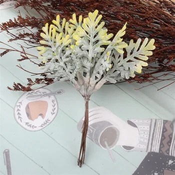 60pcs Mini Gilė lapų Dirbtinės Gėlės, Augalų, Namų Vainikas 