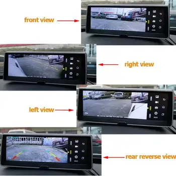 4 Kamerų Automobilių DVR 360 Laipsnių Paukščių Peržiūrėti Sistemos 4 vaizdo Kamera Panoraminis Smart Automobilių Stovėjimo Cam Sistema Priekiniai+Galiniai+Left+tinkamą Automobilį DVR Kamera