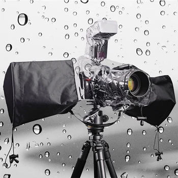 Vandeniui atsparus Skaidrus Kamera Raštas Padengti Anti-Dulkių, Lietaus Vandens Atveju Fotoaparatas Lietaus Lietpaltis Black Canon EOS 60D 7D