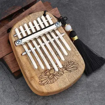GECKO 8 Klavišą Mini Kalimba Afrikos Kamparo Medžio, Raudonmedžio Nykščio Fortepijonas Piršto Mušamieji Klaviatūros Mbira Sanza Muzikos Instrumentas