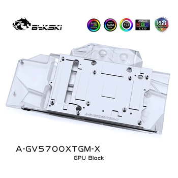 Bykski Vandens Bloko naudoti Gigabyte RX5700XT Žaidimų OC 8G GPU Kortelės / Viso Padengti Vario Radiatorius, Blokinis /3PIN A-RGB / 4PIN RGB