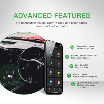 Naujas Atvykimo JDiag Faslink M2 Bluetooth 4.0 OBDII Automobilių Diagnostikos Įrankis OBD2 Kodo Skaitytuvas PK EasyDiag iDiag