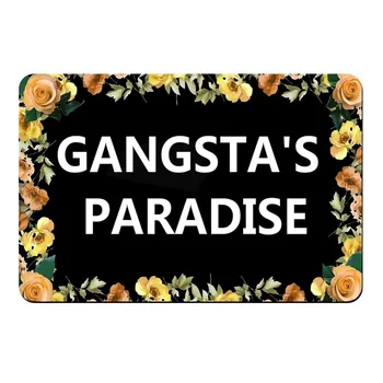 Karšto Juokinga Gangsta ' s Paradise Sveiki Kilimėliai Pokštas Naujovė Citata Sako, Gėlių Słomianka Durų Kambarį Įrašas Kilimas Kilimas 18*30