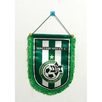 Izraelio Maccabi Haifa FC 30cm*20cm Dydžio Dvigubus Šonus, Kalėdų Dekoracijos Namuose Kabo Vėliavos Banner Dovanos