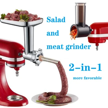 Slicer priedai ir mėsmalė 2 1 KitchenAid vertikalios maišyklės, priedai daržovių maišymo ir mėsos perdirbimo