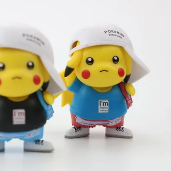 3PCS Takara Tomy Pokemon Eiti Kolekcijos Modelių 8-12cm Pokémon Madinga Pikachu Anime figūrėlių, Žaislai, Lėlės Kalėdų Dovanos Vaikams
