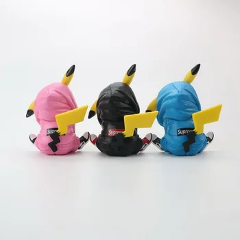 3PCS Takara Tomy Pokemon Eiti Kolekcijos Modelių 8-12cm Pokémon Madinga Pikachu Anime figūrėlių, Žaislai, Lėlės Kalėdų Dovanos Vaikams