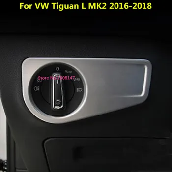 Automobilių Vidinis Stick ABS Priekiniai Galvos Rūko Šviesos Jungiklio Mygtuką Skydelio Apdaila 1pcs VW TiguanL Tiguan L MK2 2016 2017 2018 2019 2020