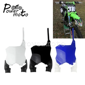 Motokroso Priekiniai Baltos spalvos Numerį Skydelis Kawasaki KX250F KX450F 2016-2019 KXF 250 450 MX, Enduro Dirt Bike Plastiko Plokštės Pavadinimas