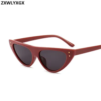 ZXWLYXGX mažas rėmo akiniai nuo saulės moterims prekės ženklo dizaineris 2019 naujas retro ryžių nagų katės akis, saulės akiniai boutique mėlyna jūra saulės akiniai
