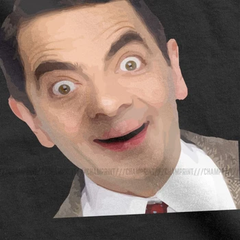 Vyriški Marškinėliai Sveiki Humoro Grynos Medvilnės Tees Trumpas Rankovės Mr Bean Komedija Master T Shirts Crewneck Drabužių Spausdinimas