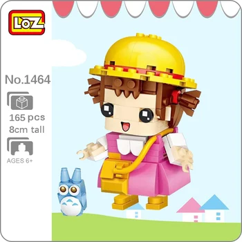 LOZ 1464 Cartoon Mano Kaimynas Mokyklos Mergina Totoro Pet 3D Modelį 165pcs 
