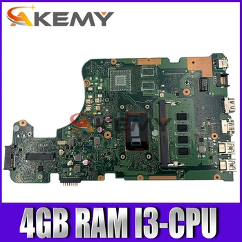 Akemy X555LD Nešiojamojo kompiuterio motininė plokštė, Skirta Asus X555LA X555LD X555LF X555LJ X555L X555 Bandymo originalus mainboard 4GB-RAM I3 CPU
