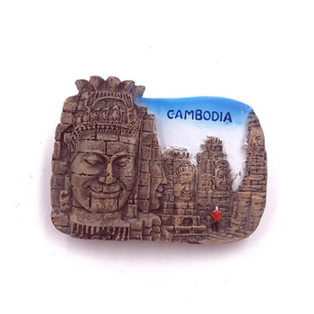 Šaldytuvas lipdukai 3d šaldytuvas magnetai Angkor Wat Kambodža Las Vegase Kanada Danija Italija Venecija Pasaulio turizmo suvenyrai, dovanos