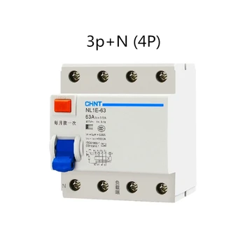 CHINT NL1-63 1p+N（2P） 3P+N（4P） 25A 40A 63A 30MA RCCB 50 hz/fuga eletromagnética proteção contra corrente Likutinė CE