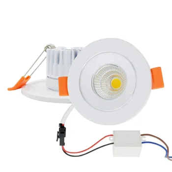 Apvalūs /Kvadratiniai Super Šviesus Embedded 3W 5W LED Pritemdomi COB LED Downlight Vietoje šviesos diodų (LED) apdailos Lubų Lempa AC 110V, 220V