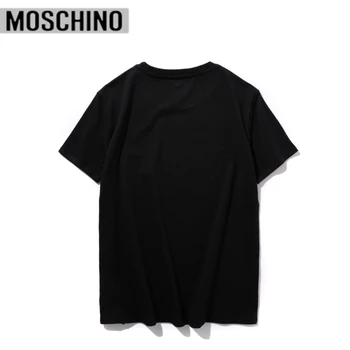 2020 Moschino T-Shirt Lokys Moterų Marškinėliai trumpomis Rankovėmis Viršūnes MOSCHINO O-Kaklo Marškinėliai Moterims ir Vyrams, Poroms Mėgėjams