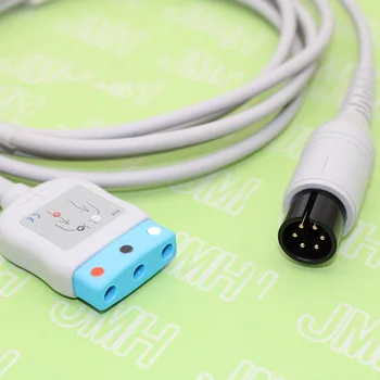 Suderinama su 6PIN Din 3-EKG derivacijų adapterio kabelį.