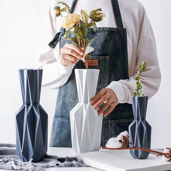 2019 Naujas, Modernus Trumpa Šiaurės šalių Keramikos Vaza, TV Box, Džiovintų Gėlių Prietaisas Namų Reikmenys Kartus Pluošto Lankstymo Popieriaus Vaza