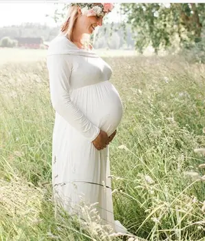 Elegantiškas Motinystės Nėštumo Drabužiai Suknelė Už Nuotrauką Šaudyti Maxi Suknelė Nėščioms Moterims Seksualus Shoulderless Fotografijos Rekvizitai Suknelės