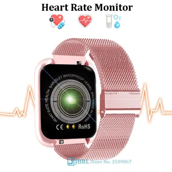 Smart Watch Moterys Vyrai Fitness Tracker Širdies ritmo Monitorius 